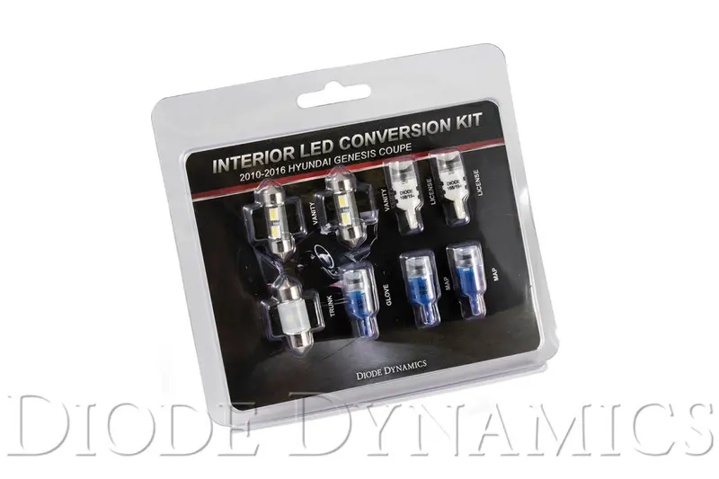 2010-2016 Hyundai Genesis Coupe Interior Kit Stage 1 Blue Diode Dynamics 1