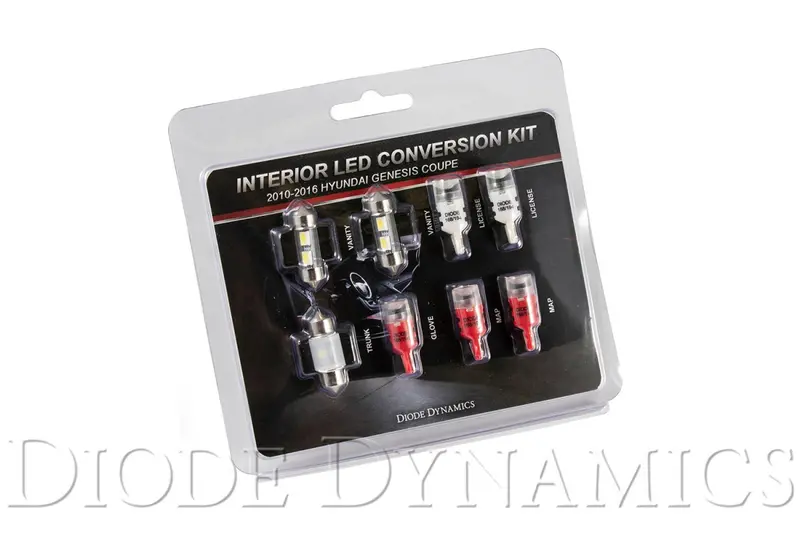 2010-2016 Hyundai Genesis Coupe Interior Kit Stage 1 Red Diode Dynamics 1