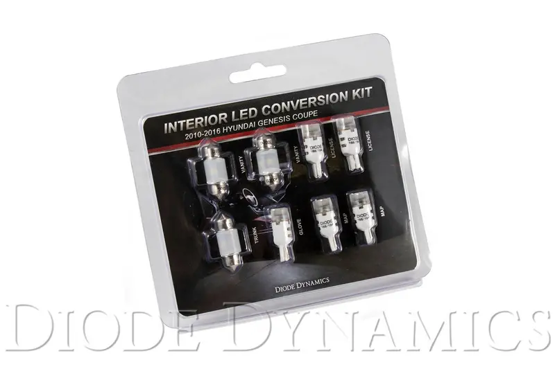 2010-2016 Hyundai Genesis Coupe Interior Kit Stage 2 Cool White Diode Dynamics 1