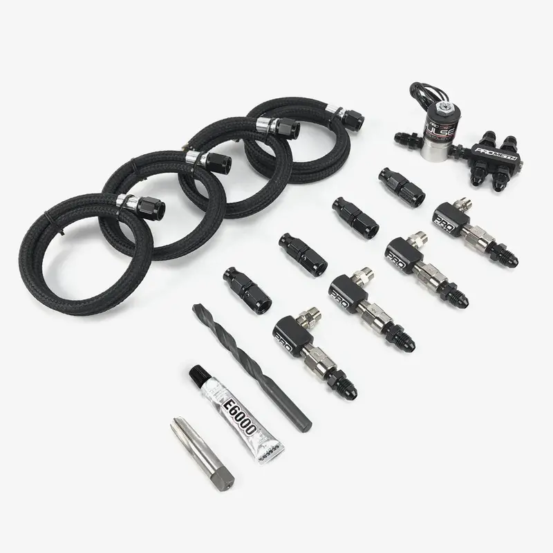 4 Cylinder Direct Port With Split Distribution Block & Low Elbow Nozzle Holders (Braided Hoses) 1