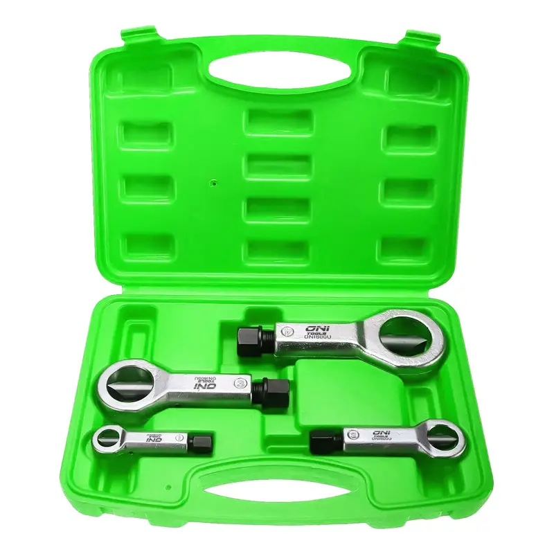 4-Piece Nut Splitter Set 9-27Mm Rusted & Seized Nut Removal Kit (9-12 12-16 16-22 22-27Mm) Alt 1