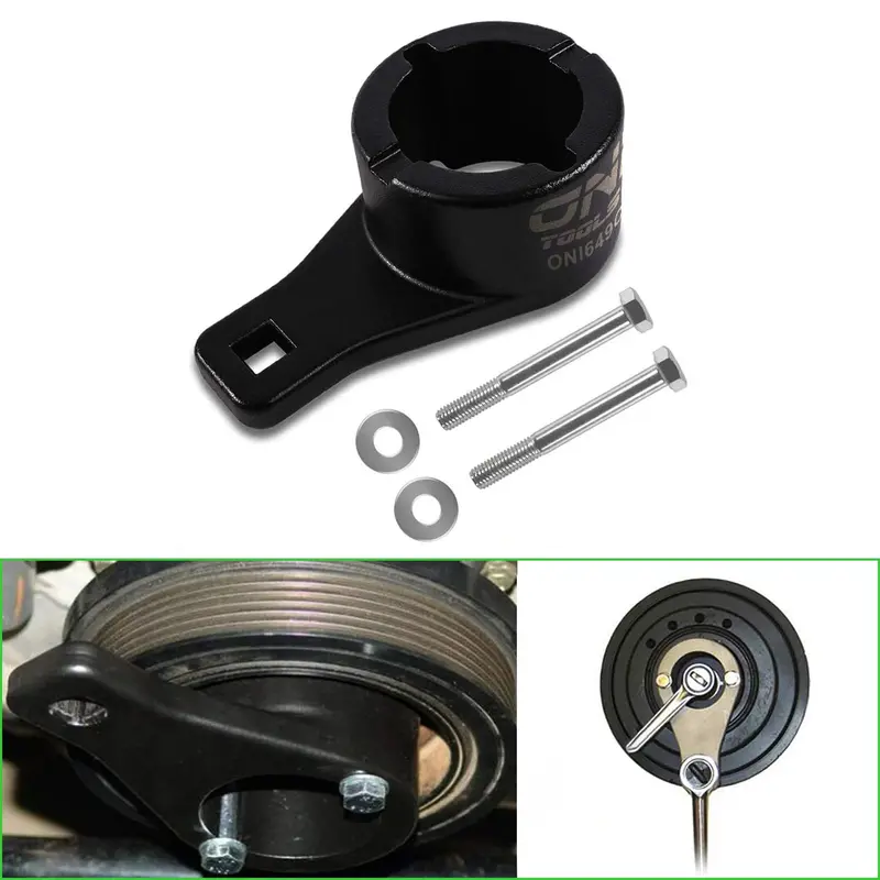 64300 Toyota / Lexus Crankshaft Pulley Holder Harmonic Damper Alternative Tool With 2Pcs Crank Bolts 2