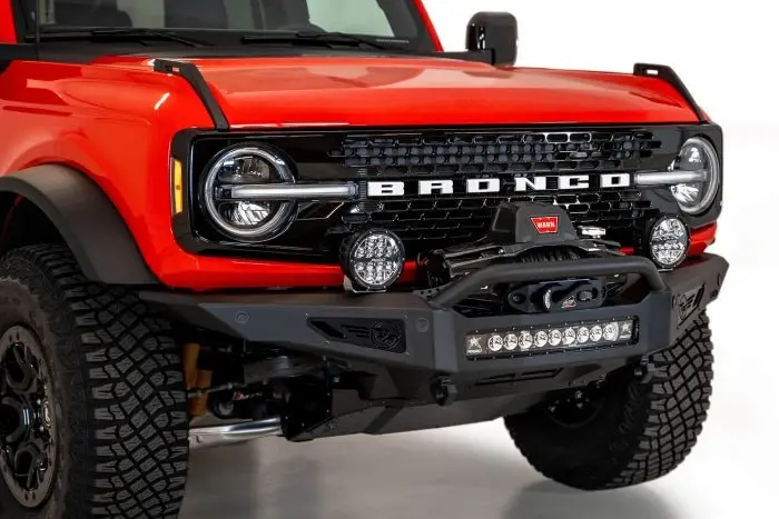 Addictive Desert Designs 2021-Up Ford Bronco Rock Fighter Winch Front Bumper 1