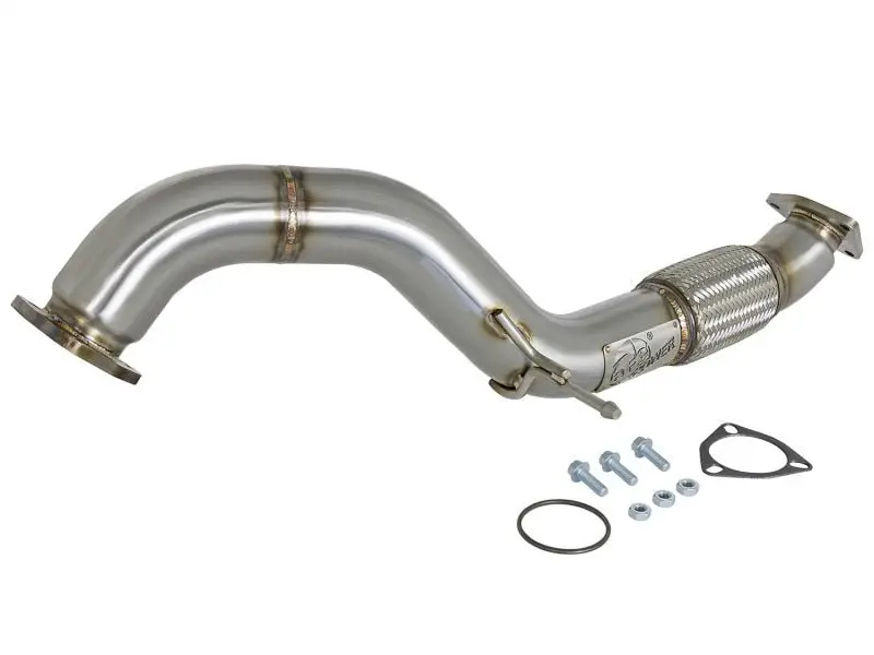 Afe Twisted Steel 3In Rear Down-Pipe/Mid Pipe 2017+ Honda Civic Type R I4 2.0L (T) 1