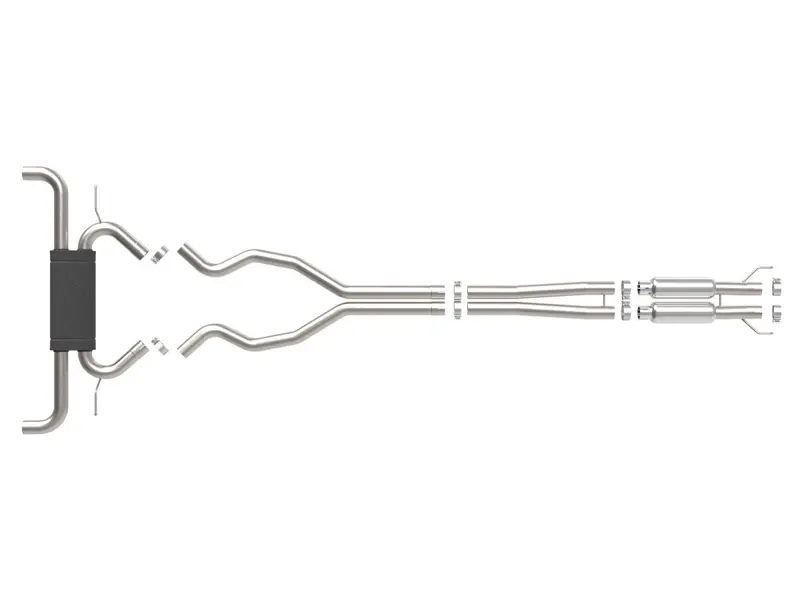 Afe Vulcan Series 2-1/2 In 304 Stainless Steel Cat-Back Exhaust System 2019+ Ford Edge St 2.7L V6 At Awd 4Dr 1