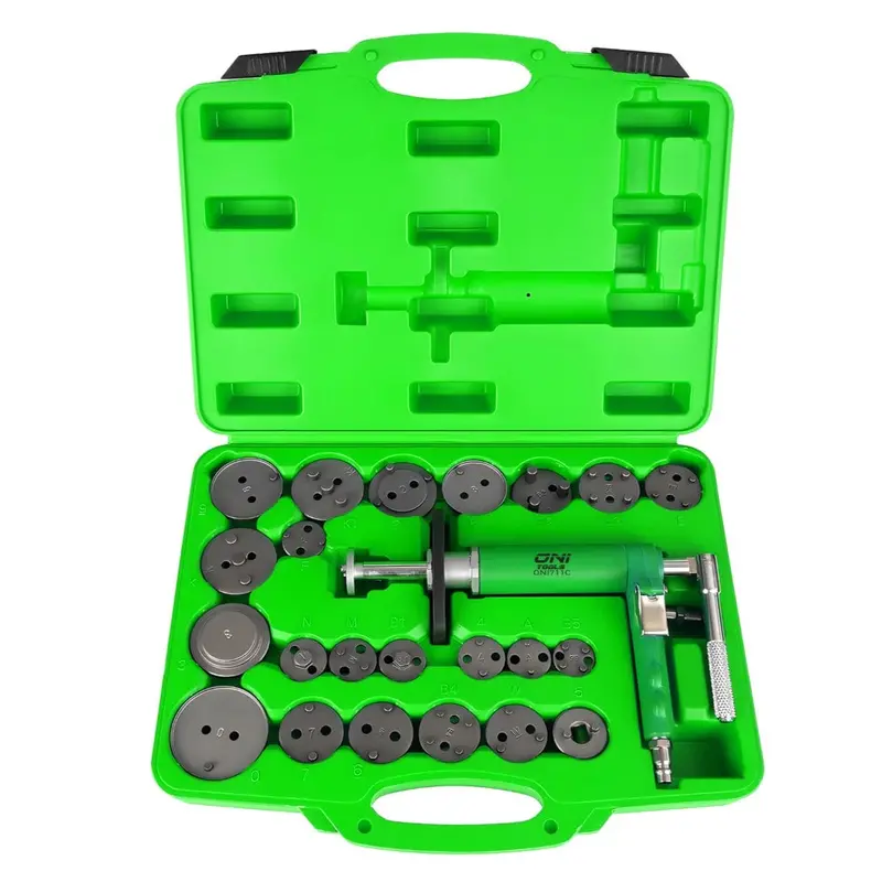 Air-Powered Brake Caliper Wind Back Tool Kit For Disc Brake Caliper Piston Rewind – 22 Adapters 4302 Alt 1