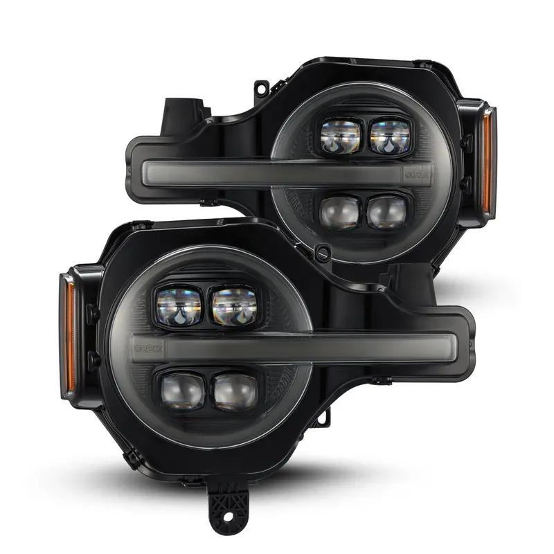 Alpharex 21-24 Ford Bronco Nova Led Proj Headlights Alpha-Black W/Activ Light/Seq Signal/Drl 1