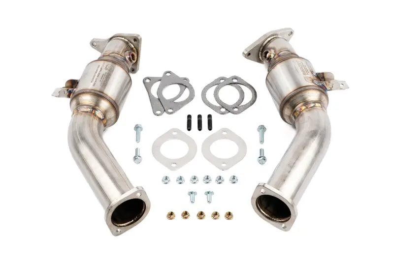 Ams Performance Vr30ddtt Street Lower Downpipes W/Gesi Catalytic Converter 1