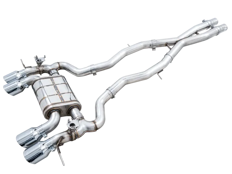 Awe Switchpath Catback Exhaust For Bmw G8x M3/M4 - Chrome Silver Tips 1