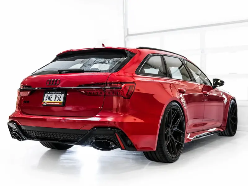 Awe Tuning 21-26 Audi C8 Rs6/Rs7 Switchpath Cat-Back Exhaust - Diamond Black Tips 1