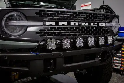 Baja Designs 2021+ Ford Bronco 6 Xl Linkable Light Bar Kit Plastic Bumper Mount 1