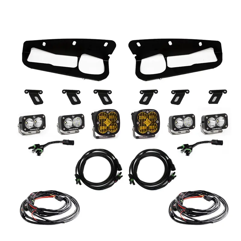Baja Designs 2021+ Ford Bronco Amber Sae Fog Pocket Kit 1