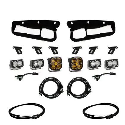 Baja Designs 2021+ Ford Bronco Amber Sae Fog Pocket Kit W/Upfitter 1