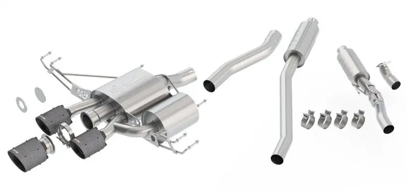 Borla 17-18 Honda Civic Type R 2.0L 2.75In Atak Adjustable Catback Exhaust (Carbon Fiber Black Tip) 1