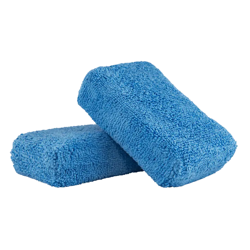 Chemical Guys Premium Grade Microfiber Applicators - 2In X 4In X 6In - Blue - 2 Pack 1