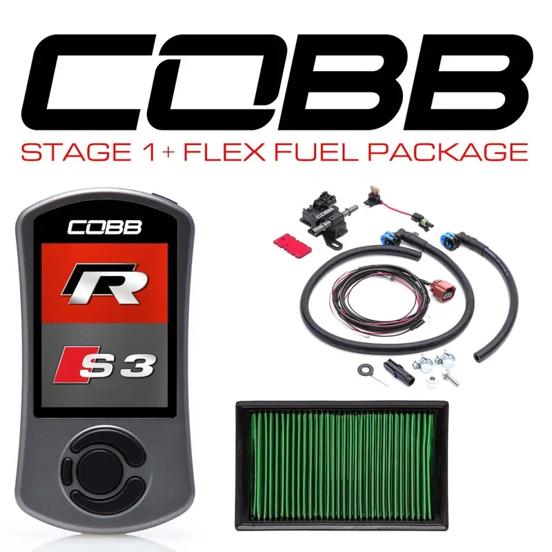 Cobb Stage 1+ Flex Fuel Power Pkg W/Dsg/S Tronic Flashing Vw Golf R (Mk7/7.5) / Audi S3 (8V) 1