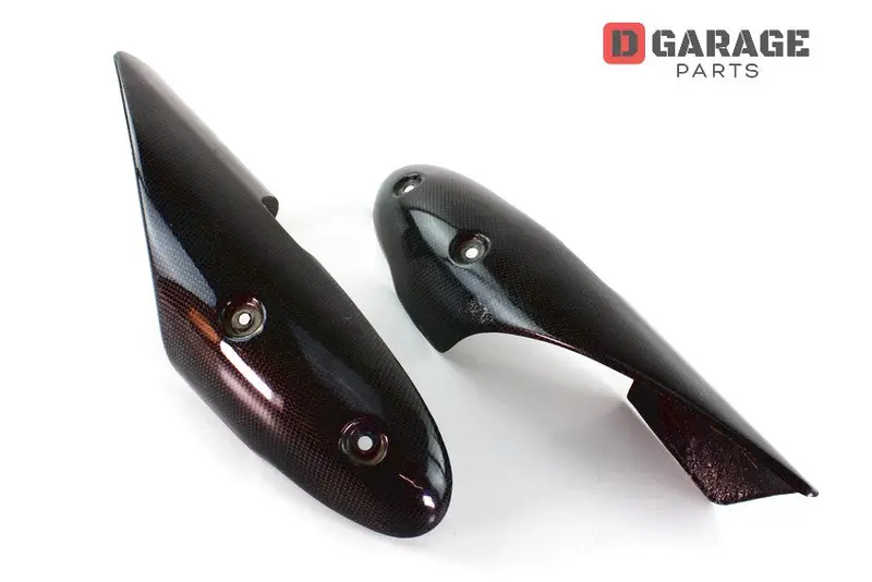 Coppia Paracalore Scarico Carbonio Ducati Monster 696 796 1100 1