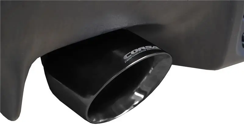 Corsa 08-14 Mitsubishi Lancer Evolution X Sedan 2.0L Black Sport Dual Rear Cat-Back Exhaust 1