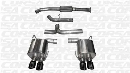 Corsa 2015 Subaru Wrx Cat Back Exhaust, Black Quad 3.5" Tips *Sport* 1