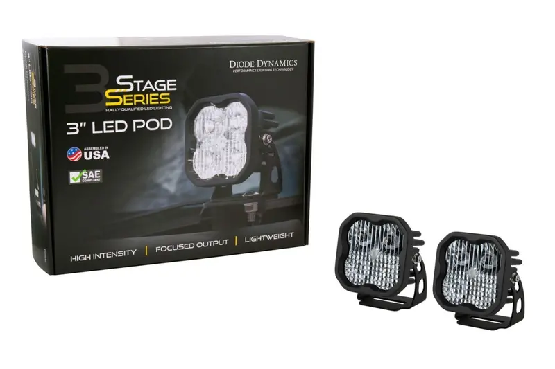 Diode Dynamics Stage Series Ss3 Ditch Light Kit For 2021+ Ford Bronco W/Amber Backlight 1