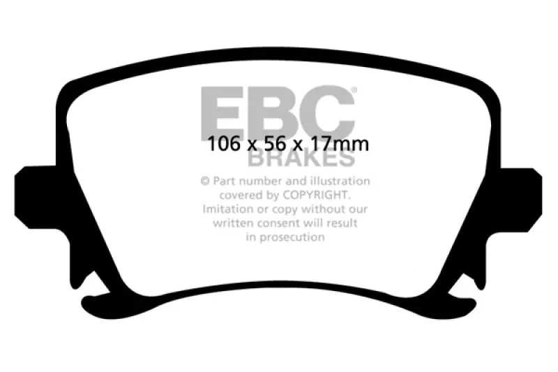 Ebc 06-13 Audi A3 2.0 Turbo (Girling Rear Caliper) Redstuff Rear Brake Pads 1