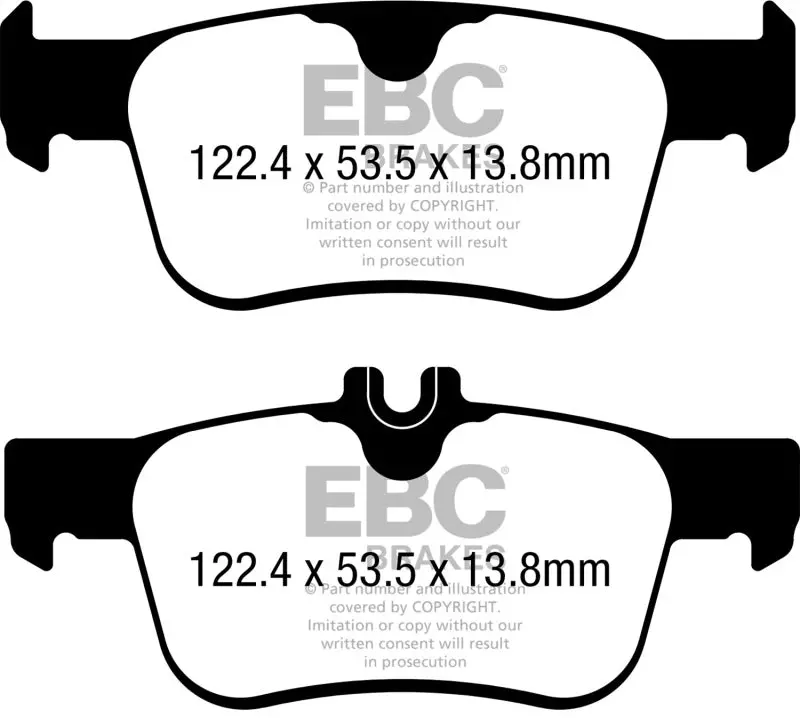 Ebc 17-21 Honda Civic Hatchback Redstuff Rear Brake Pads 1