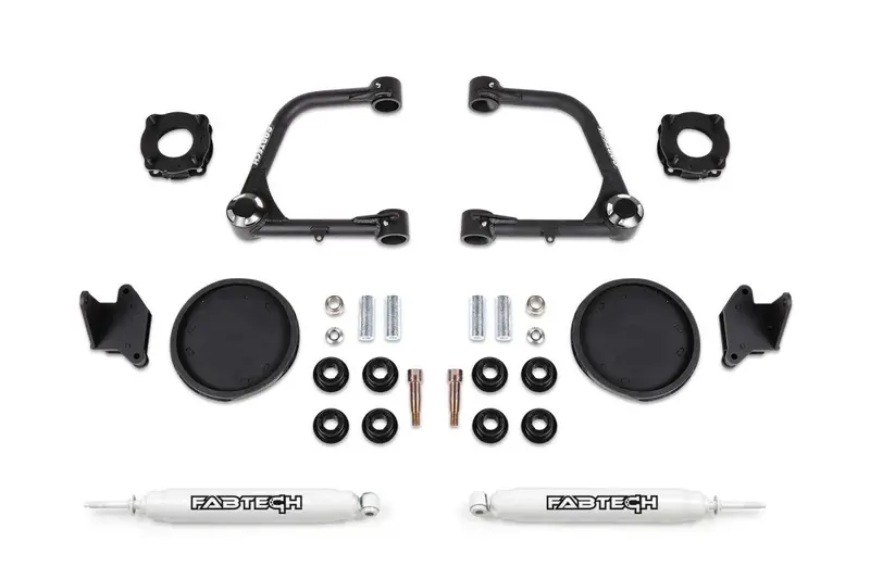 Fabtech 2022 Toyota Tundra 3″ Uniball Uca Lift Kit – Front Shock Spacers & Rear Coil Spring Spacers W/ Rear Performance Shocks 1