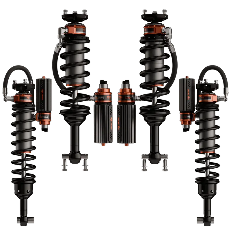 Fox 2021+ Ford Bronco 3.2 Factory Race Live Valve Coilover Kit (Connected Suspension) 1