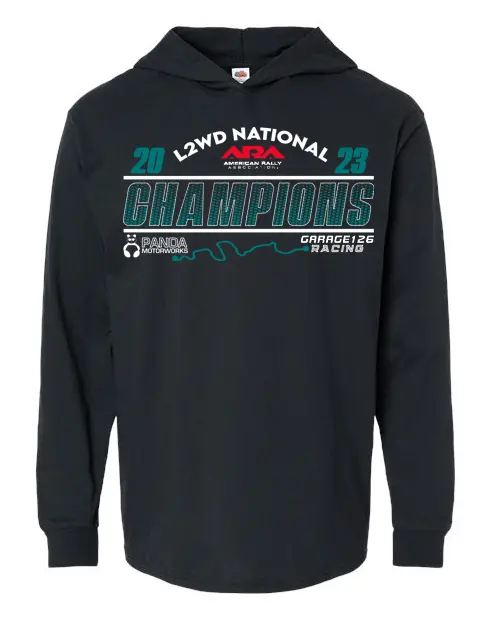 Garage126 X Panda Motorworks Ara Championship Long Sleeve Hooded T-Shirt 1