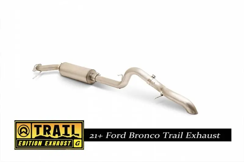 Gibson 21-22 Ford Bronco 4Dr Dual Trail Kit Single Exhaust System - Stainless 1