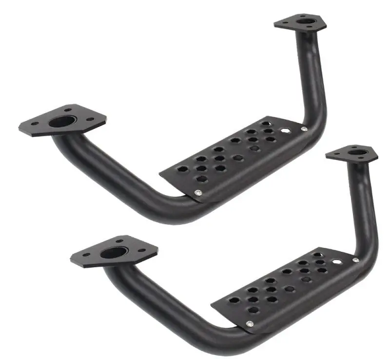 Go Rhino Dominator Extreme D6 Add On Sidesteps - Tex Blk - 4In Drop Down Steps (Pair) 1