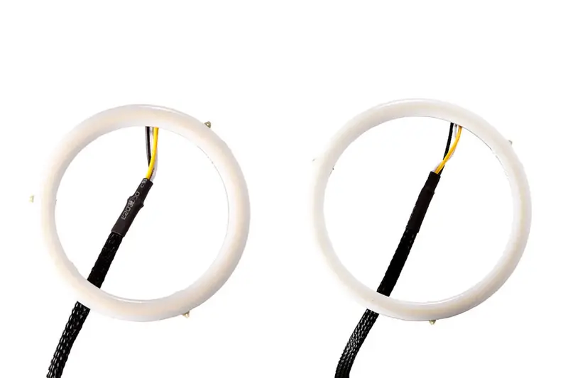 Halo Lights Led 80Mm/100Mm White Pair Diode Dynamics 1