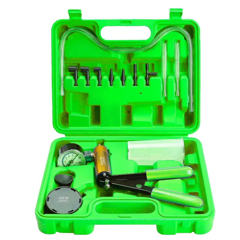 Handheld Vacuum Pump & Brake Bleeder Kit 0-30 Inhg Brake & Clutch Bleeding, Vacuum Diagnostics, Fluid Extraction Alt 1