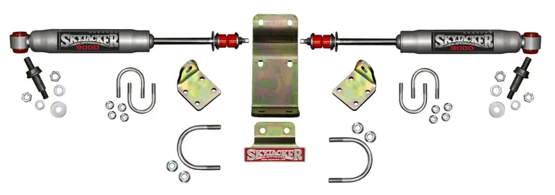 High Clearance Silver Dual Steering Stabilizer Kit- Jeep Wrangler Jk 1