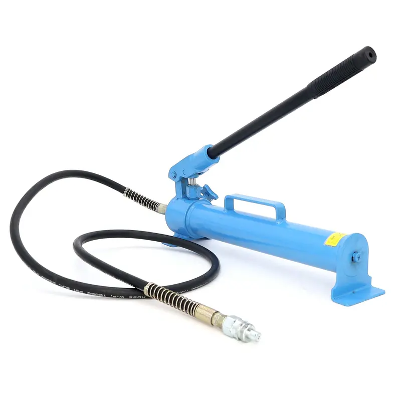 Hydraulic Hand Pump 10000 Psi Single-Speed With Hose & 3/8 Fitting Adapter 1
