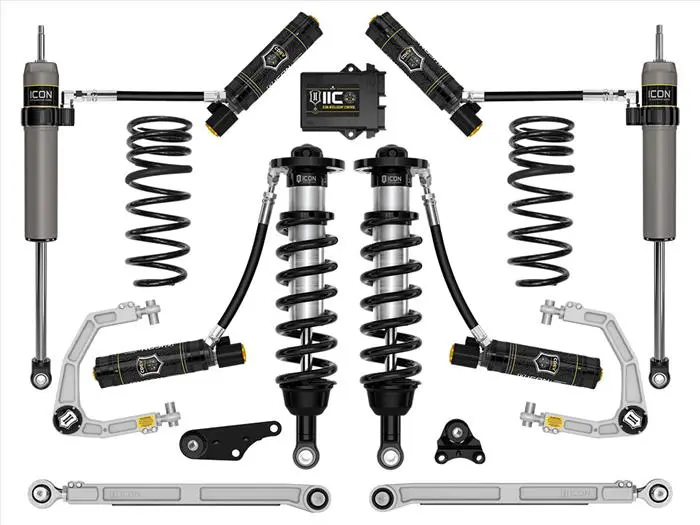 Icon 2024+ Toyota Tacoma 1.25In-3In Stage 10 Suspension System Billet W/ Triple Rate Spring 1