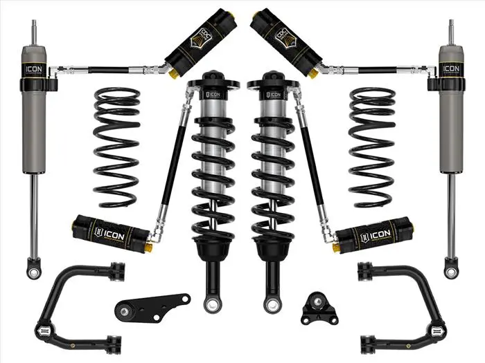 Icon 2024+ Toyota Tacoma 1.25In-3In Stage 5 Suspension System Tubular W/ Triple Rate Spring 1