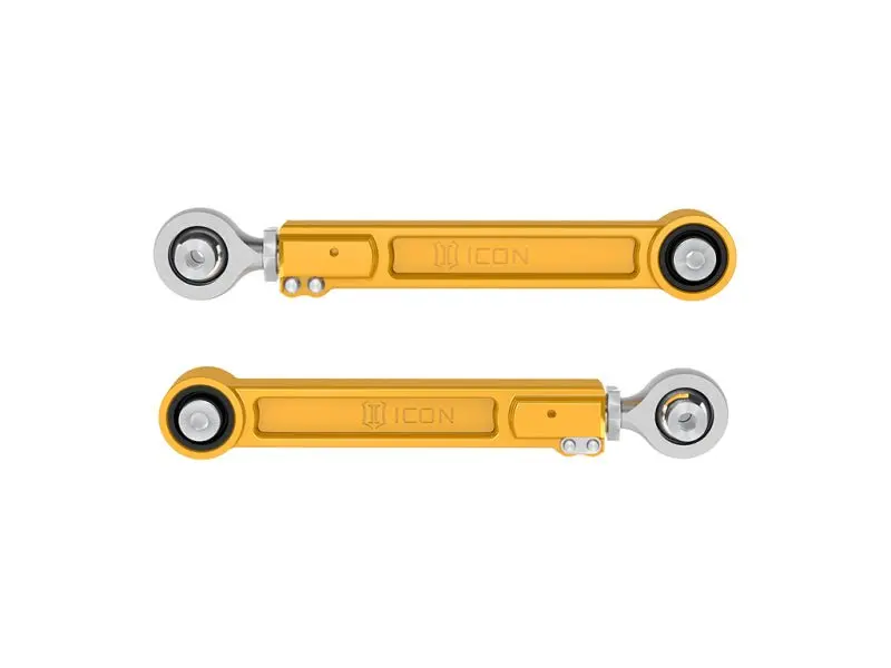Icon 2024 Toyota Tacoma Billet Rear Upper Link Kit - Gold Anodized 1