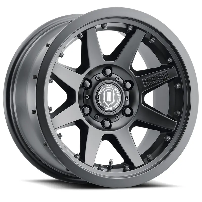 Icon Rebound Pro 17X8.5 6X5.5 25Mm Offset 5.75In Bs 95.1Mm Bore Satin Black Wheel 1