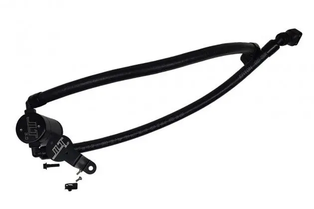 J&L 2020 Explorer Ecoboost / St 3.0L Passenger Side Oil Separator V3.0 (Black Anodized) 1