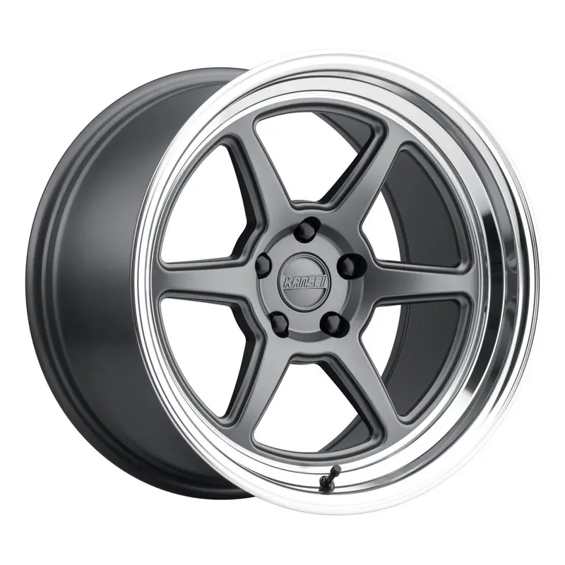 Kansei Roku - Matte Grey W/Machined Lip - 5X108 1