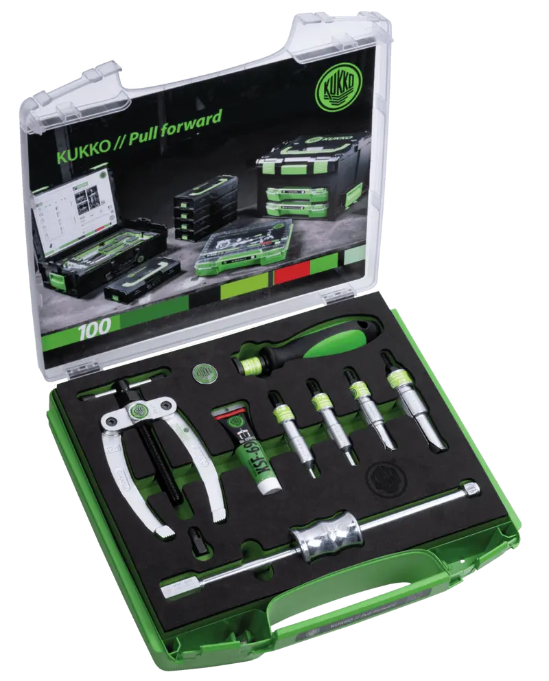 Kukko K-22-A Ball Bearing Extracting Set With Counterstay And Slide Hammer 1/4 - 1 3/16 Inch (6-30 Mm) 1