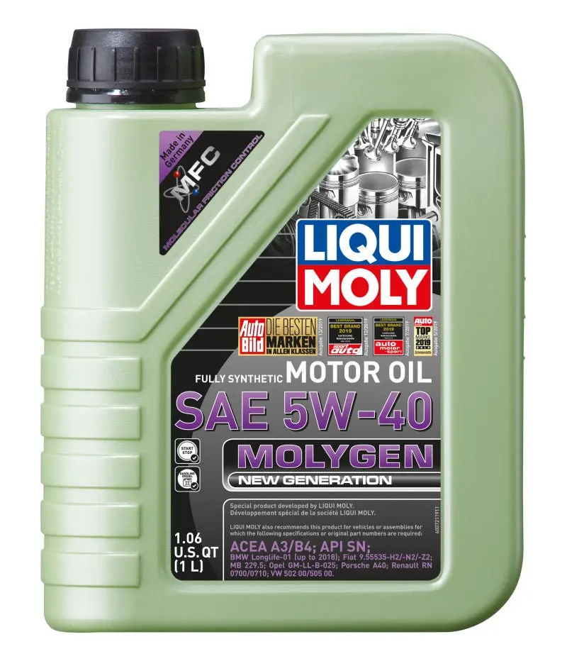 Liqui Moly 1L Molygen New Generation Motor Oil 5W40 - Case Of 6 1