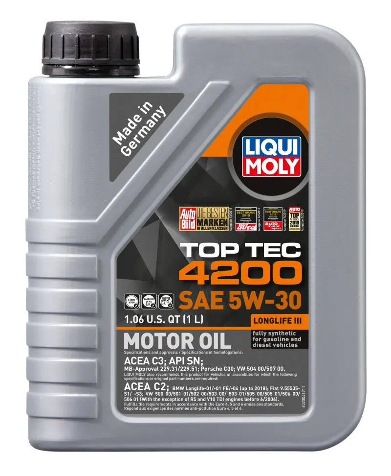 Liqui Moly 1L Top Tec 4200 Motor Oil 5W30 - Case Of 6 1