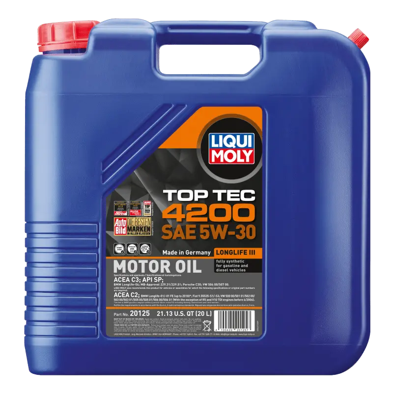 Liqui Moly 20L Top Tec 4200 Motor Oil 5W-30 1