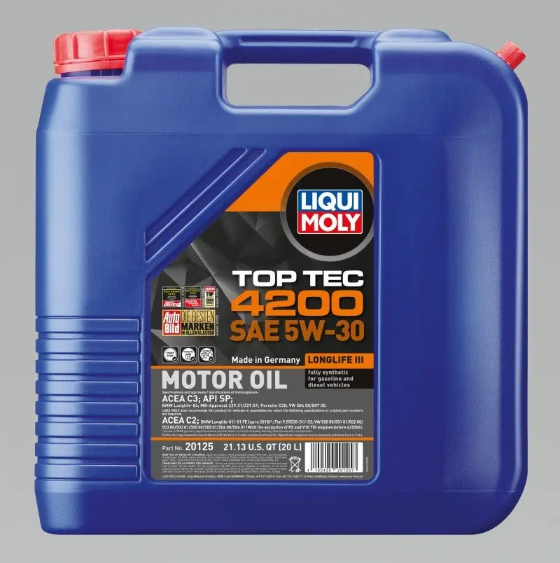 Liqui Moly 20L Top Tec 4200 Motor Oil 5W-30 2