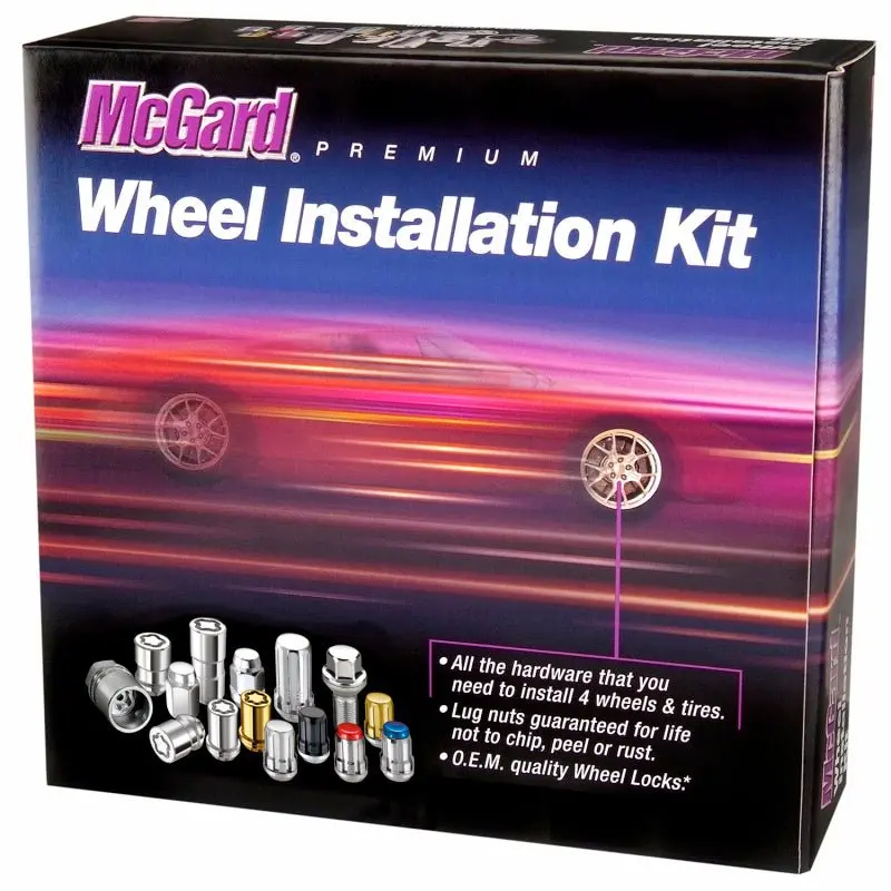 Mcgard 5 Lug Hex Install Kit W/Locks (Cone Seat Nut / Bulge) M12x1.5 / 3/4 Hex / 1.45In L - Chrome 1