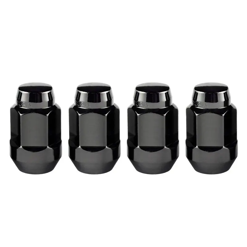 Mcgard Hex Lug Nut (Cone Seat Bulge Style) M12x1.5 / 3/4 Hex / 1.45In. Length (4-Pack) - Black 1
