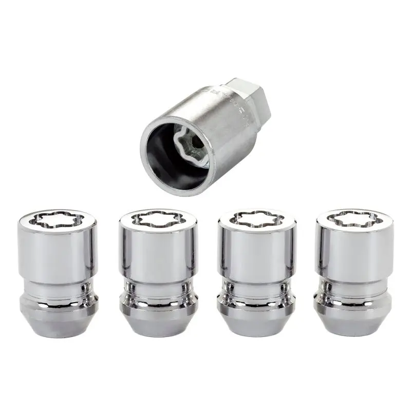Mcgard Wheel Lock Nut Set - 4Pk. (Cone Seat) M12x1.5 / 19Mm & 21Mm Dual Hex / 1.28In. L - Chrome 1
