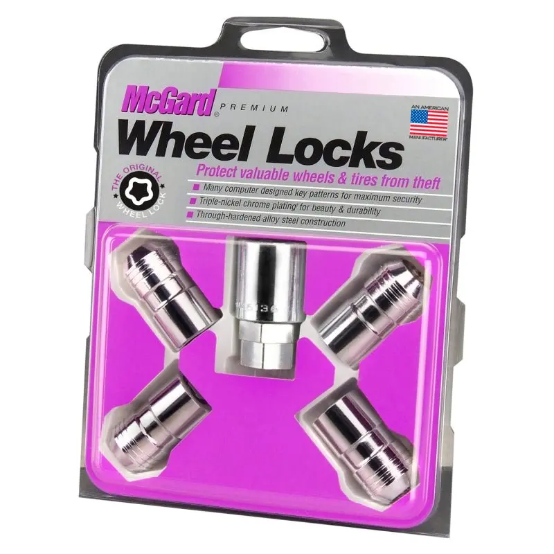 Mcgard Wheel Lock Nut Set - 4Pk. (Cone Seat) M14x1.5 / 21Mm & 22Mm Dual Hex / 1.639In. L - Chrome 1